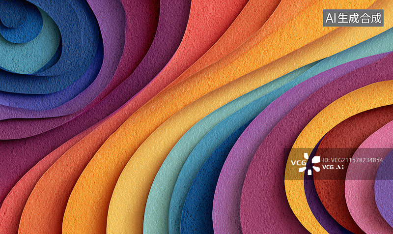 【AI数字艺术】彩虹螺旋艺术图案图片素材