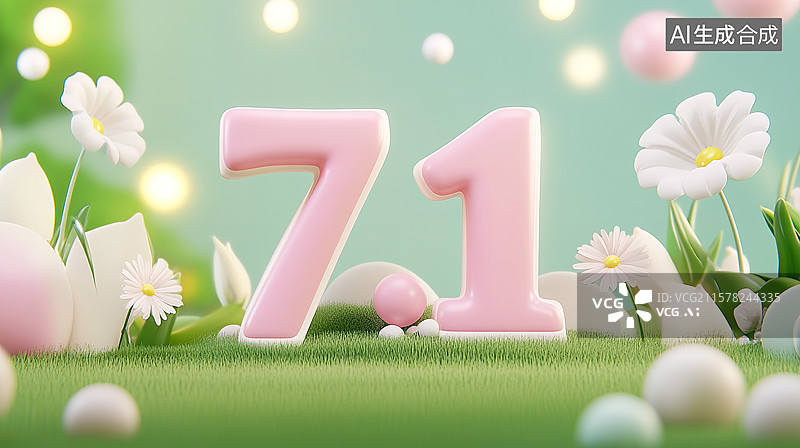 【AI数字艺术】庆祝71纪念图片素材