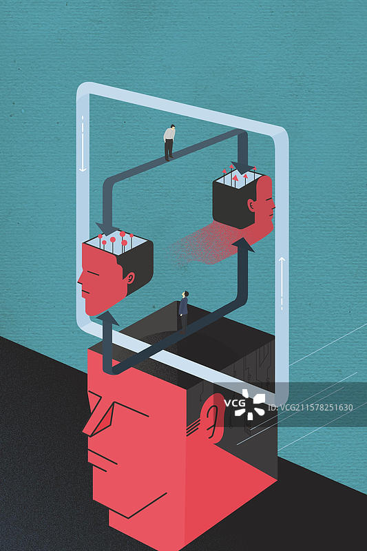 领导带领公司团队的员工管理和思考分工图片素材