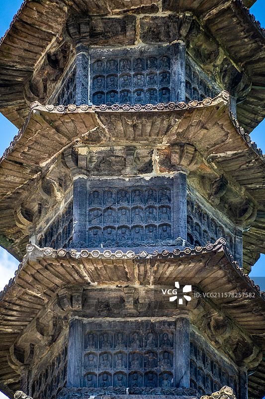 中国浙江省温州市国安寺塔图片素材