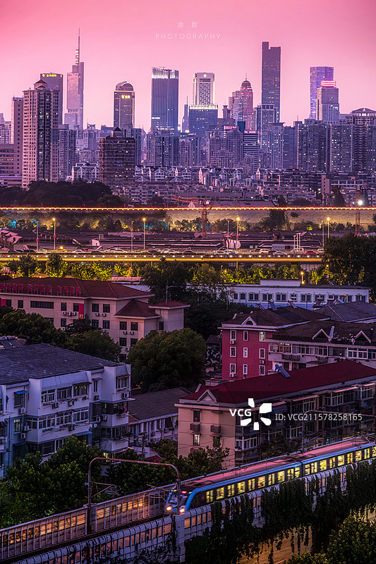 粉霞金陵图片素材