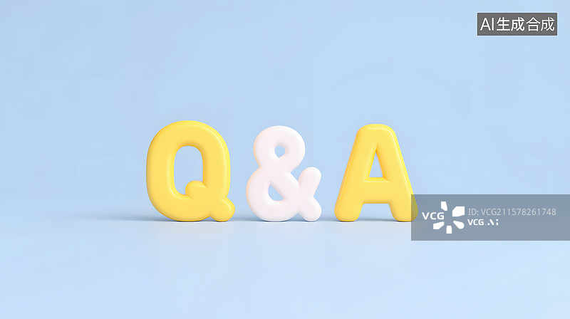 【AI数字艺术】简约风格的Q&A字母组合图片素材