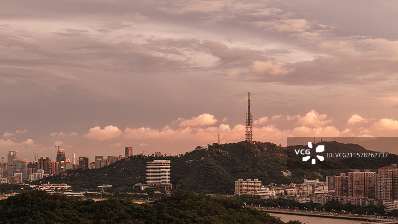 珠海晚霞图片素材