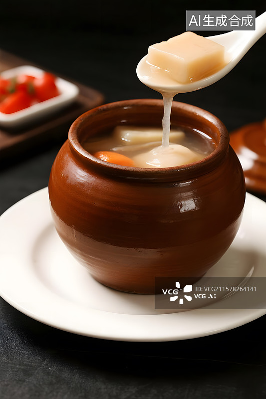 【AI数字艺术】暖心暖胃砂锅面瓦罐汤图片素材