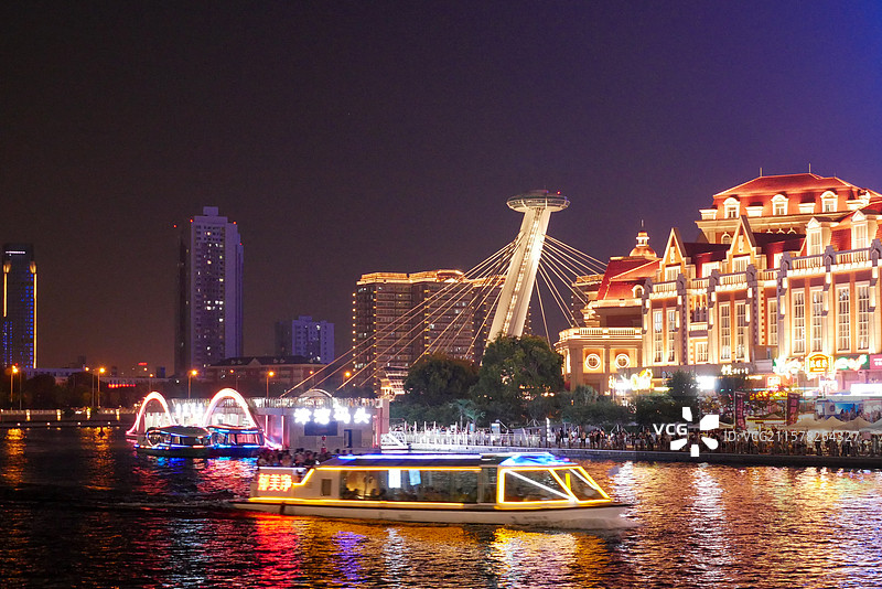 津湾广场夜景图片素材