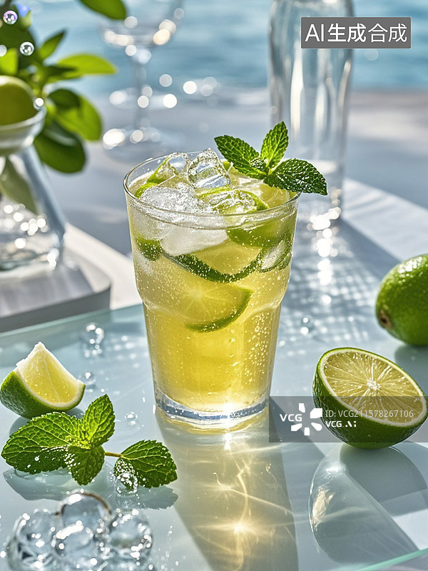 【AI数字艺术】夏日冷饮，各种外观与口味的清凉饮料图片素材