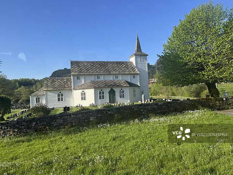 挪威小镇 北欧小镇 努尔黑姆松(Norheimsund)图片素材