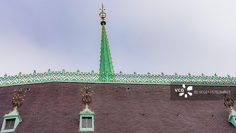 欧洲法国南锡圣埃普尔大教堂及周边哥特式建筑图片素材