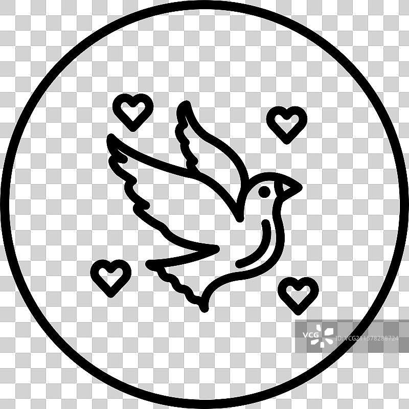 爱情鸟图标设计图片素材