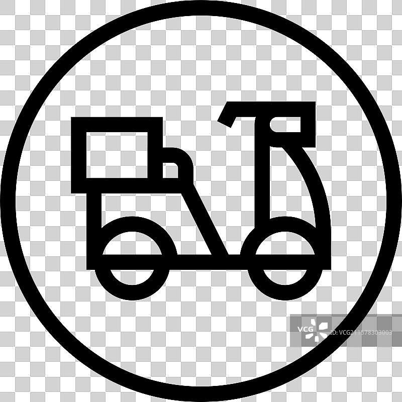 送货自行车图标设计图片素材