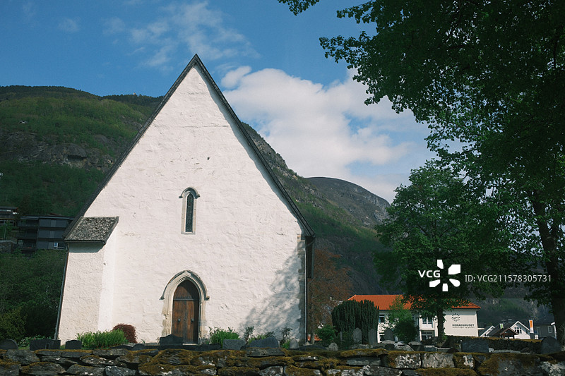 flam Stegastein观景台 位于挪威 艾于兰 （Aurland）附近，靠近 松恩峡湾 （S图片素材