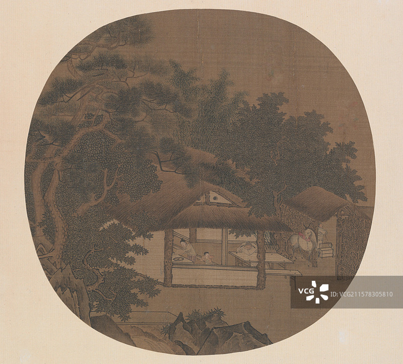 古代绘画艺术，宋代，佚名，征人晓发页图片素材