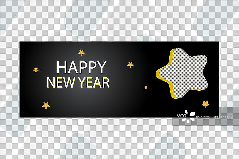 渐变新年社交媒体封面模板图片素材