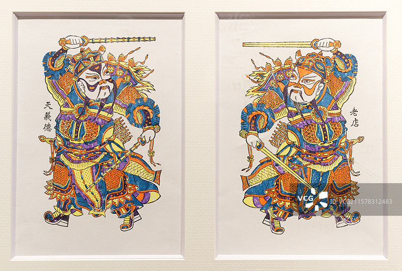 非遗，朱仙镇木版年画，铜锤换玉带图片素材