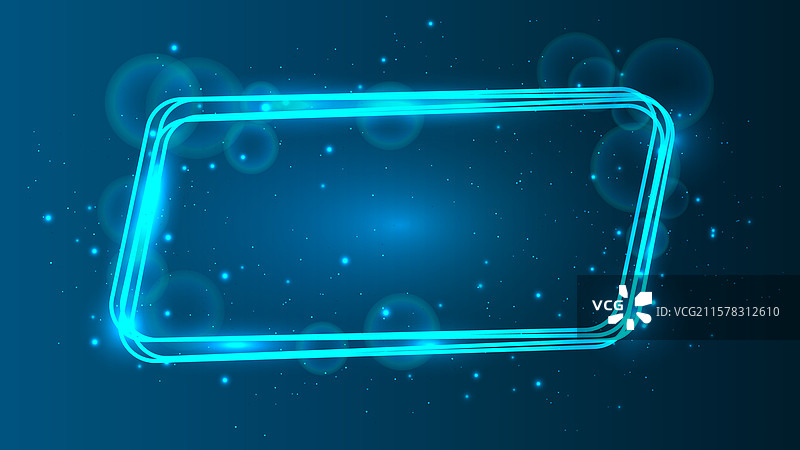 发光的圆角平行四边形框架图片素材