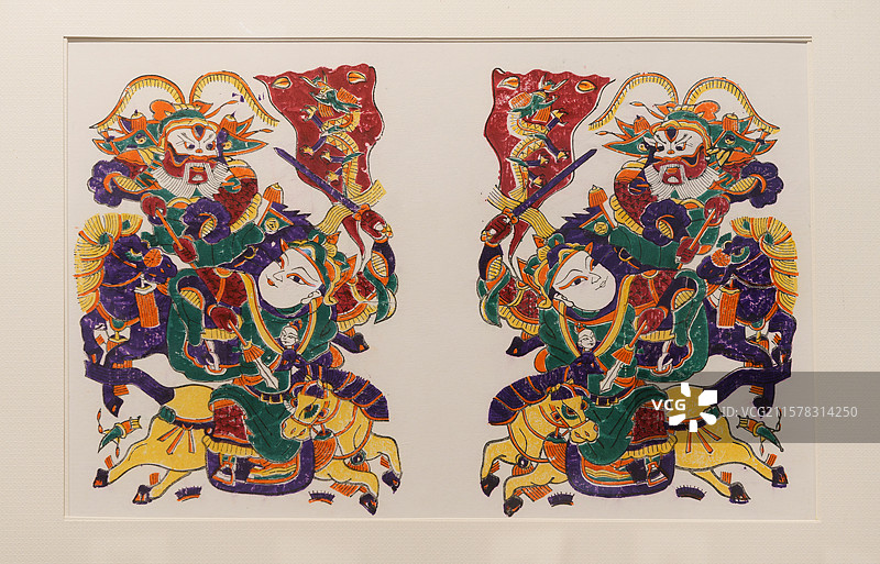 非遗，朱仙镇木版年画，三国故事，长坂坡图片素材