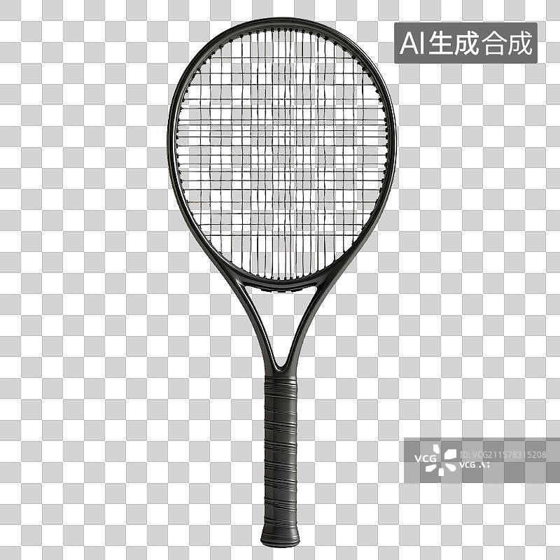 【AI数字艺术】黑色网球拍正面展示图片素材