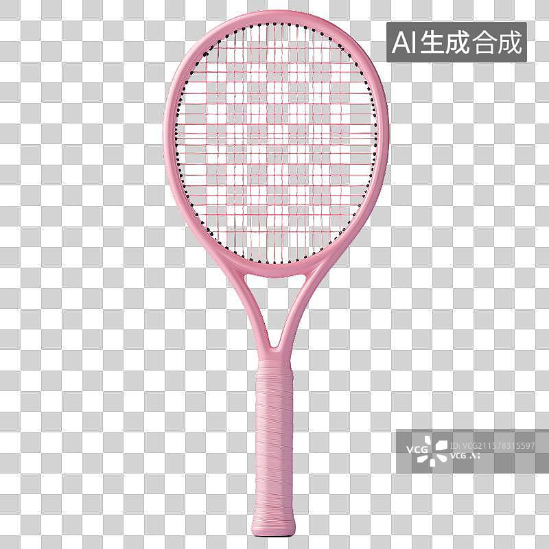 【AI数字艺术】粉色网球拍正面展示图片素材