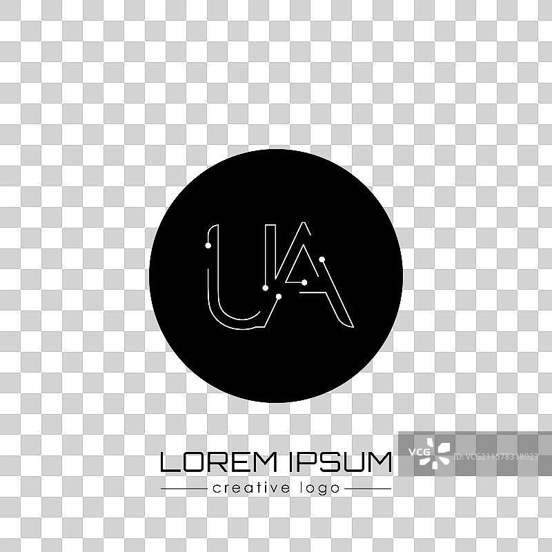 创意logo是字母u和一个设计元素图片素材