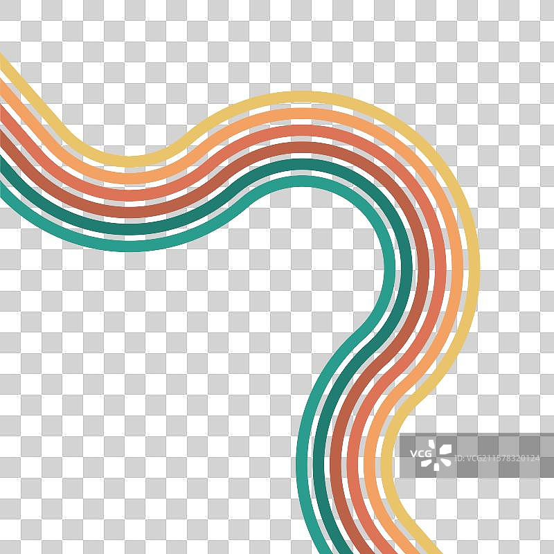 色彩斑斓的平行彩色线条构成的作品图片素材