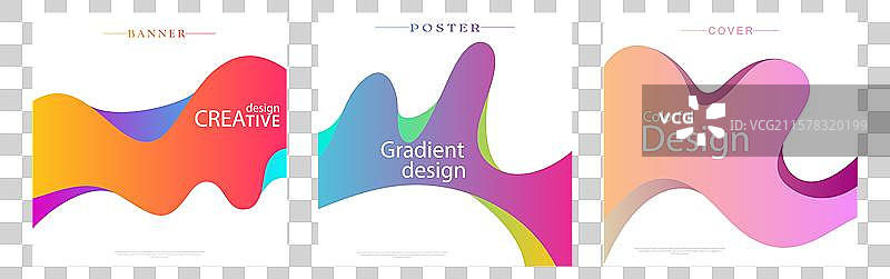 彩色渐变横幅模板图片素材