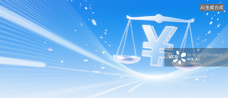 【AI数字艺术】天平上的货币符号背景图图片素材