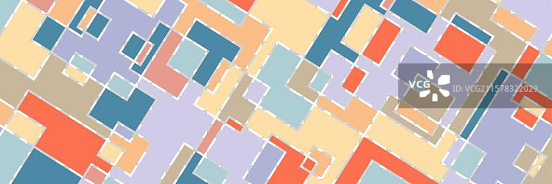 色彩丰富的抽象几何形状设计图片素材