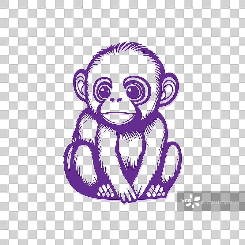 可爱的婴儿长臂猿猴图片素材