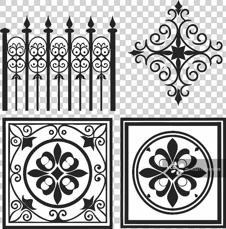 华丽元素图标集与背景图片素材