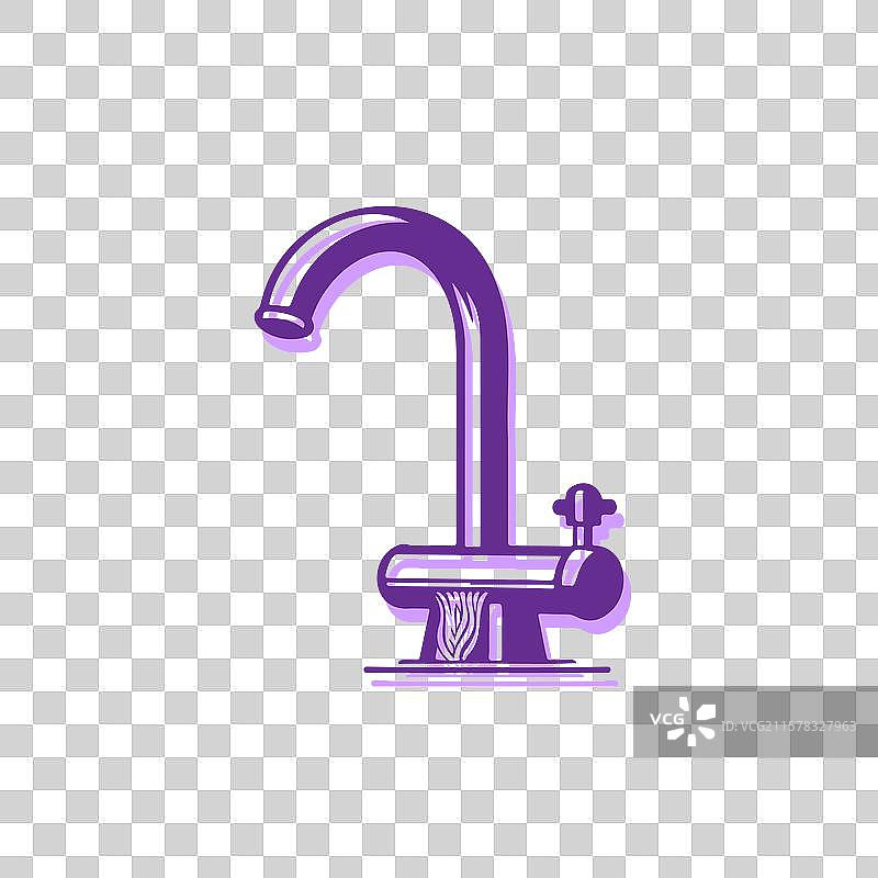 时尚的紫色水龙头设计图片素材