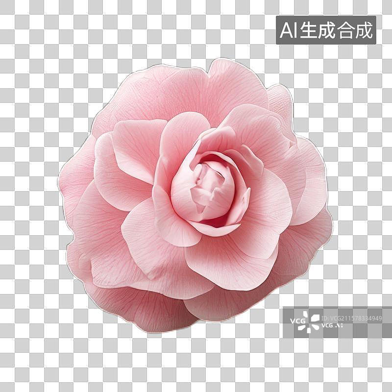 【AI数字艺术】一朵粉色山茶花图片素材
