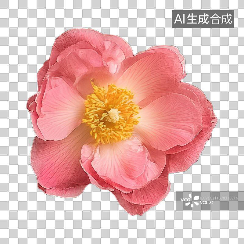 【AI数字艺术】一朵粉色芍药的绽放图片素材