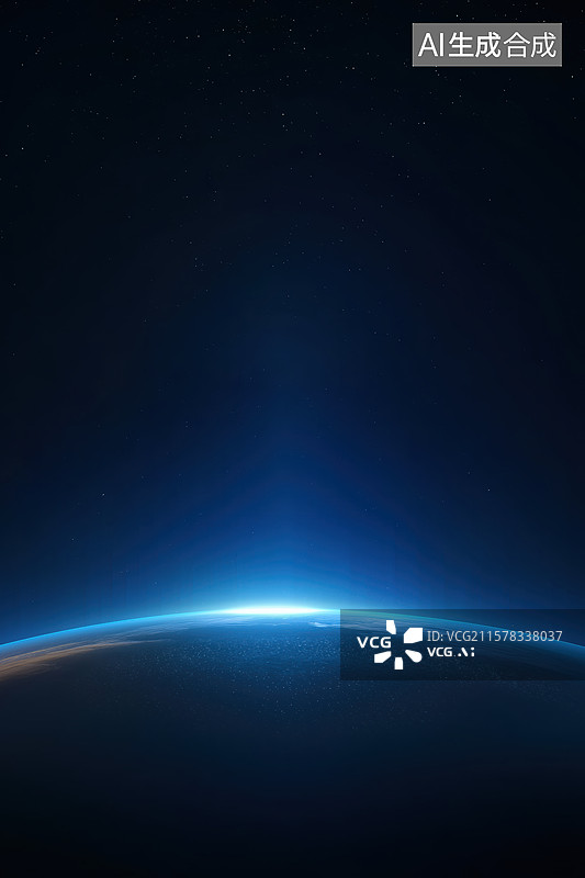 【AI数字艺术】行星发光图片素材