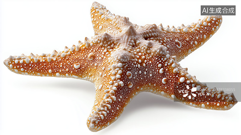 【AI数字艺术】橙色海星的特写图像图片素材