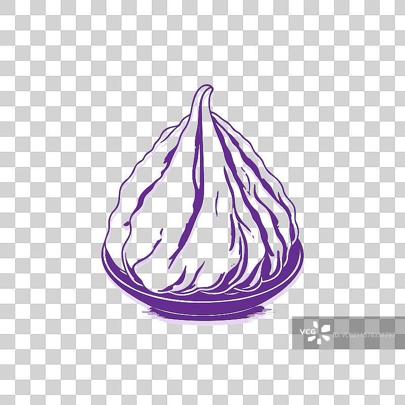 优雅的紫色蛋白霜甜点图形图片素材