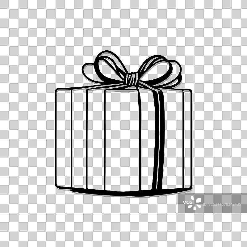 优雅的礼品盒放在白色画布上图片素材