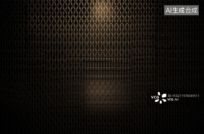 【AI数字艺术】模糊人物剪影在暗色背景中图片素材