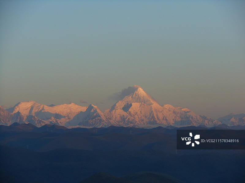 川西日落金山图片素材