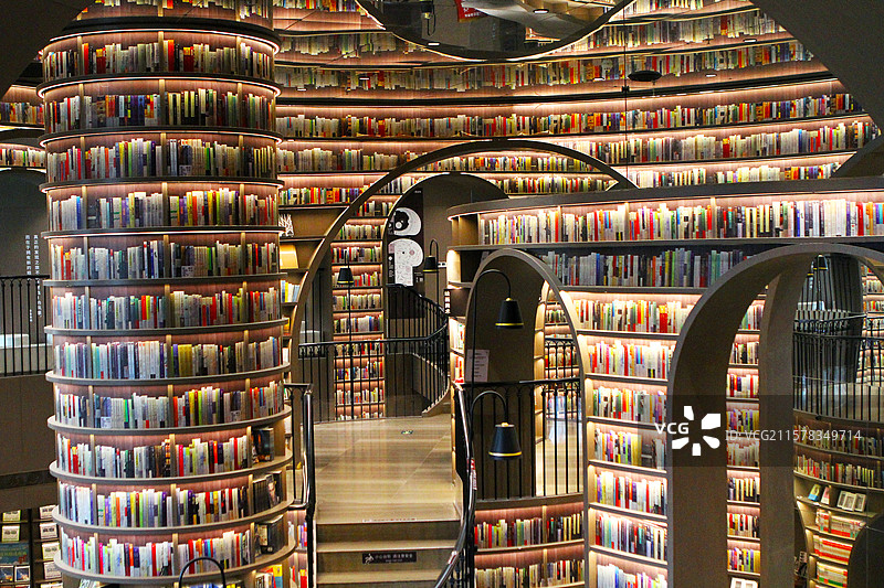 四川都江堰特色风格书店图片素材