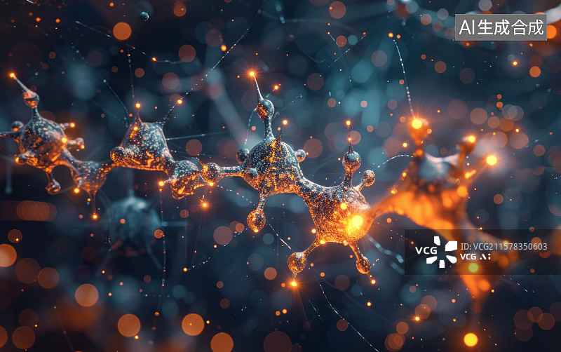 【AI数字艺术】生物科技与医疗主题商业背景图片素材