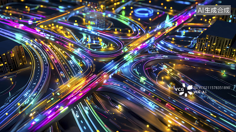 【AI数字艺术】AI交通管理系统​图片素材