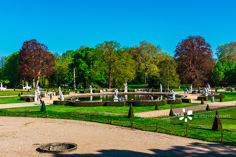 德国波茨坦无忧宫及其后花园图片素材