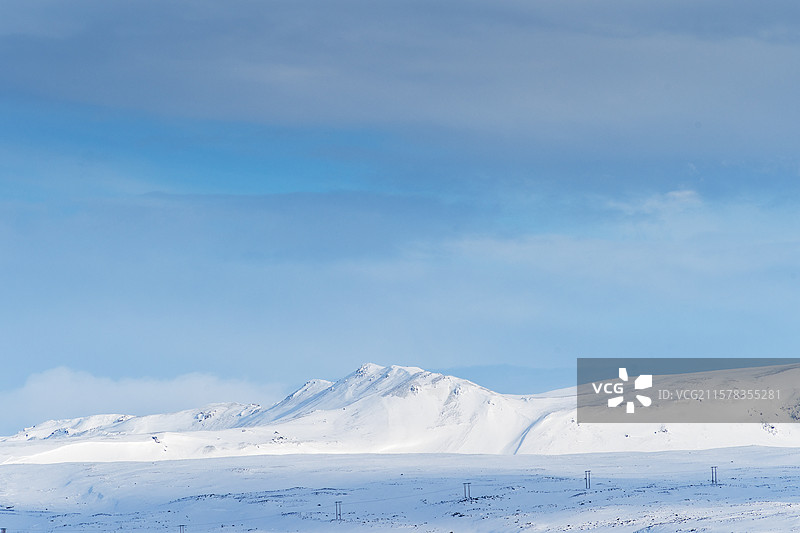 冬季冰岛地热公园图片素材