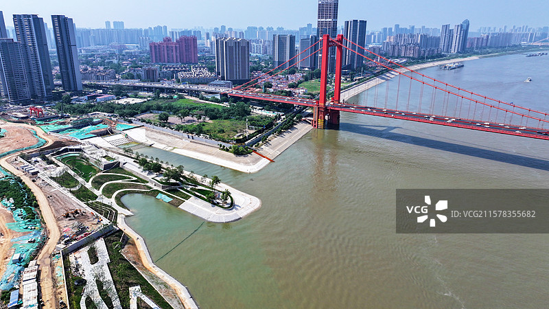 武汉武昌湾（武船片堤防）图片素材