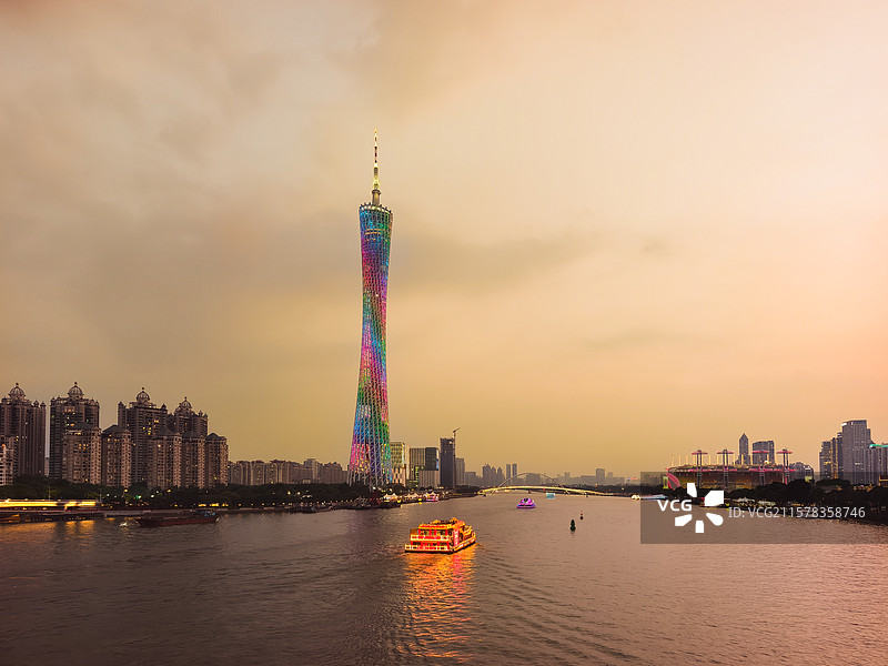 珠江两岸夜景风光图片素材