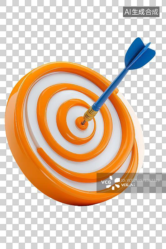 【AI数字艺术】飞镖射中靶心图片素材