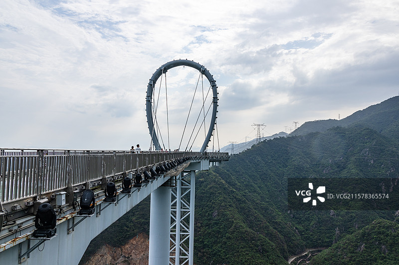 广东省清远市黄腾峡玻璃桥图片素材