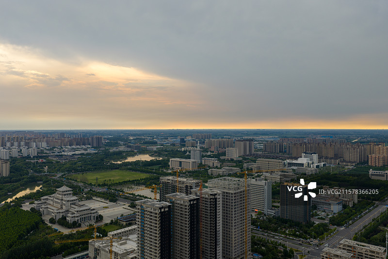 河南周口 城乡一体化示范区 文昌大道 行政中心 和谐公园 博物馆 周口公园 天空 云景图片素材