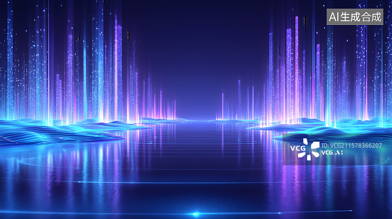 【AI数字艺术】虚拟数据空间图片素材