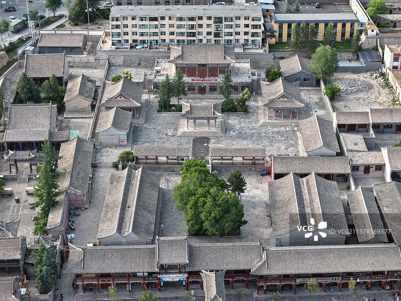 航拍青海省湟源县丹噶尔古城图片素材